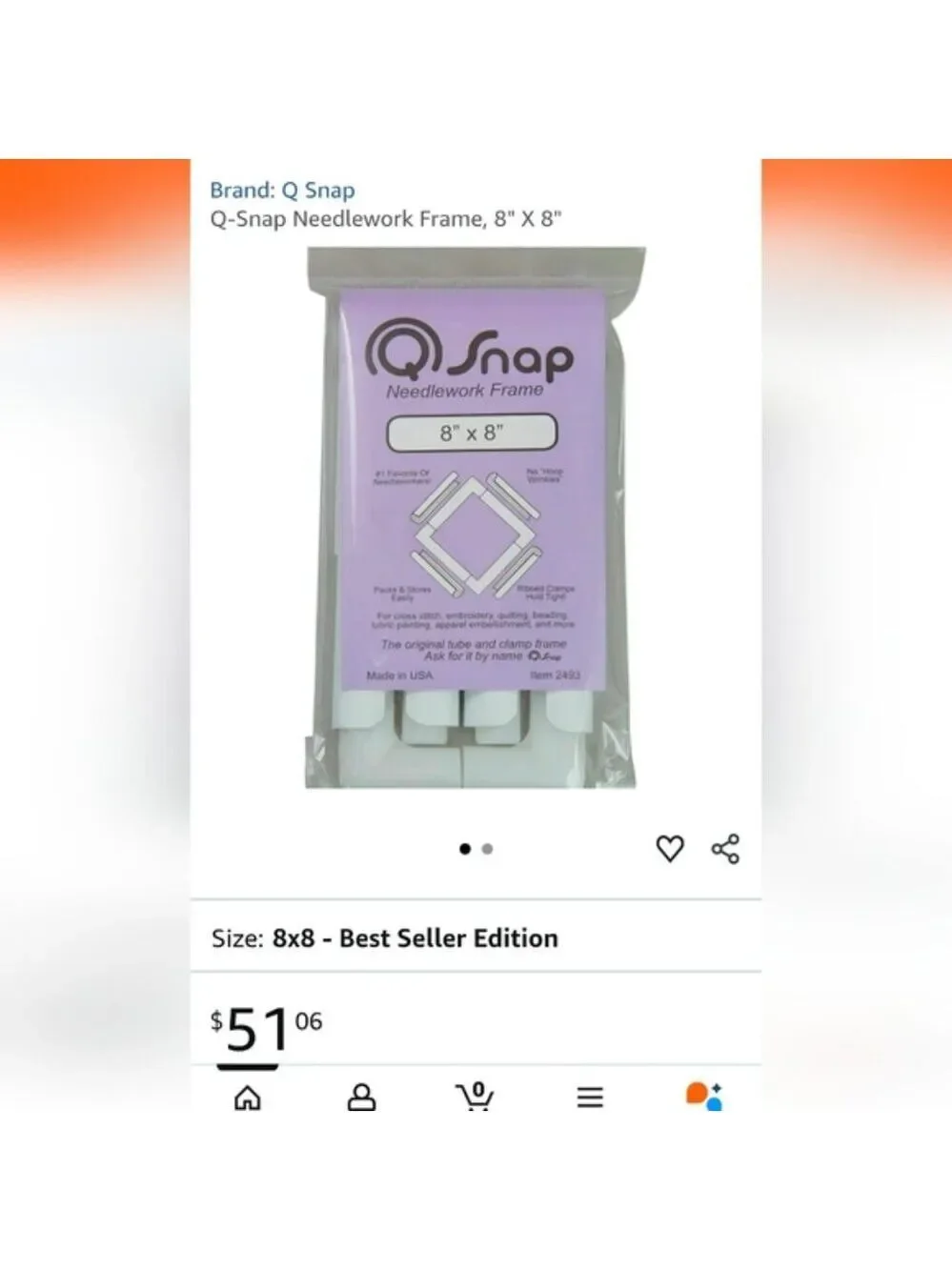Q-snap frame Snap Needlework Frame 8
